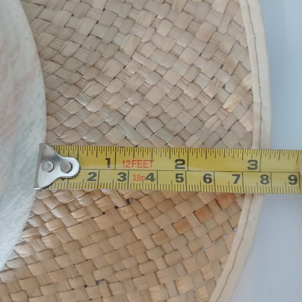 Straw sunhat with brim and faded pastel trim - Picture 9 of 9